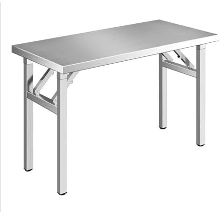 Tavolo pieghevole in acciaio inossidabile, tavolo in acciaio inossidabile, tavolo da lavoro tavolo da cucina, tavolo da pranzo, tavolo da barbecue all'aperto peso 150KG,100x60x75cm