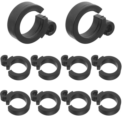 Clip Freno per Deambulatore Rotelle, 50 Pezzi Plastico Nero | Tubo da 22mm, Fissaggio Sicuro, Uso Interno e Riparazione Ausili Mobilità