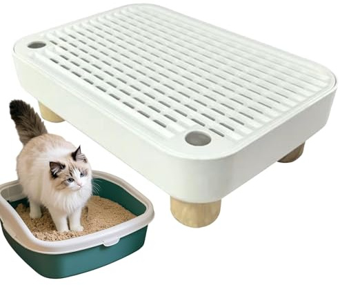 Kattramp – 30 cm (11,8 tum) | Avtagbart stegsteg i trä ABS – multipel husdjursramp med filterfunktion för små, hushåll, Apart