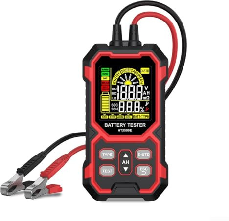 HT3500E 12 V/24 V Autobatterietester mit digitalem LCD und Multi-Typ-Batterie-Kompatibilität für Spannungs- und CCA-Tests