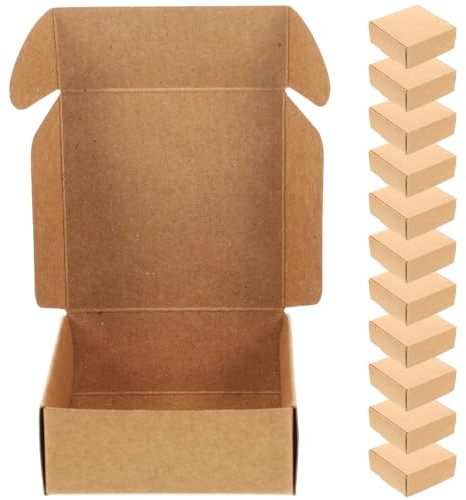 DOITOOL Geschenkboxen Pralinenschachtel Kraftpapier 15 Stück Stabile mit Herzloch zum Einfachen Zusammenbauen für Restaurants und Küchen