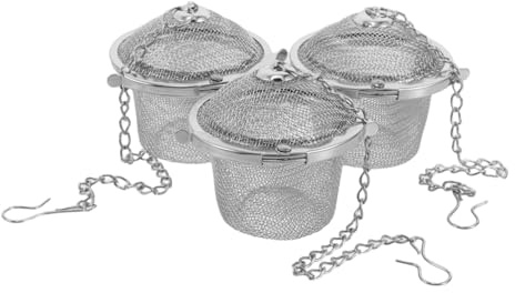 Amosfun 3 Pezzi Set da 3 Cestelli in Acciaio Inox per Pulizia a Ultrasuoni e Vapore di Gioielli e Orologi, Cestini Piccoli Chiusura per Cura Professionale a Casa