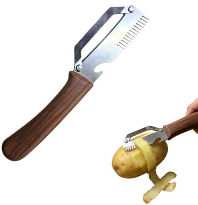 Pelador De Verduras Multifuncional - Rallador de Cebolleta Abrebotellas Mango Ergonómico - Pelador Para Patatas Y Verduras De Alimenticio | Para Patata Pepino Zanahoria Cocina Camping Picnic Viaje Tab