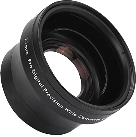 Lente de cámara, lente gran angular profesional HD de 37 mm 0.45X, lente adicional de vidrio óptico de alta transmitancia (con porción macro), para lente de 37 mm / 1.5 pulg., Filtro de 46 mm / 1.8 pu