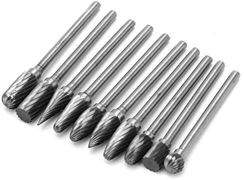 Burr Drehfeile Holz Bit Hartmetall Carving Set Bohrer Schleifen Cutter Werkzeuge Bits 10 Stück für Gesenkschleifer Metall Schnitzen Gravieren Polieren