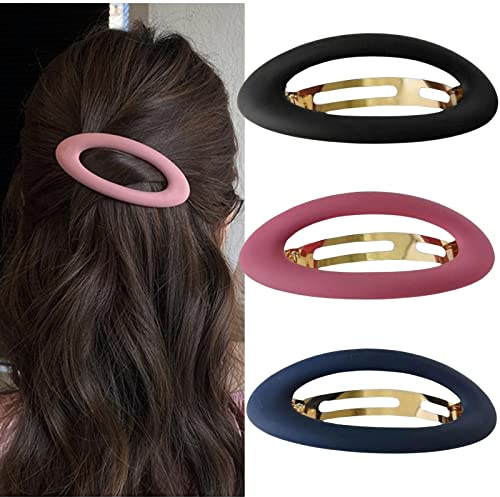 Große Haarspangen für Frauen, matt, Ellipse für dünnes Haar, französische Haarspange, niedliche Haarstyling-Clips, rutschfest, starker Halt, Vintage-Haarschmuck, Geschenke für Frauen und Mädchen