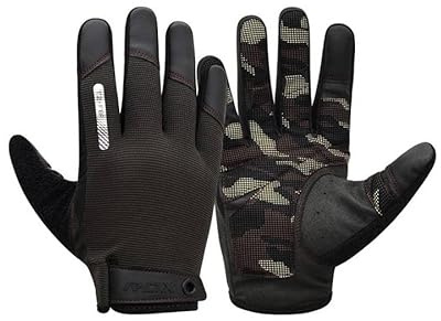 RDX T2 Full-Finger Trainingshandschuhe – Herren/Medium, Braun, Touchscreen-fähig, Silikon-Grip, G-Foam Polsterung, 4-Wege Stretch, Verstellbarer Handgelenkriemen, Fitness & Krafttraining