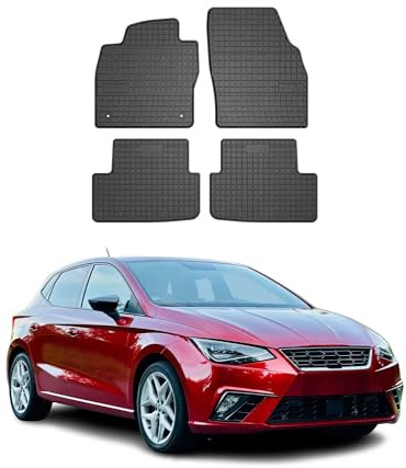 OMAC Gummi Fußmatten kompatibel mit Seat Ibiza 2017-2025 Automatten Gummi TPE Schwarz 4tlg