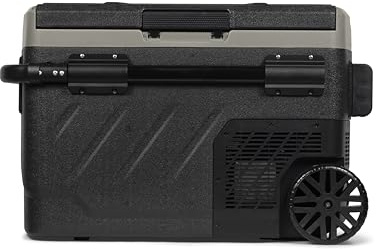 Steamy-E Dual Zone 41 Roller, Elektrische Kompressor Kühlbox mit Rollen, 40 Liter, 12V/ 230V, zum Kühlen und Gefrieren, Für Camping