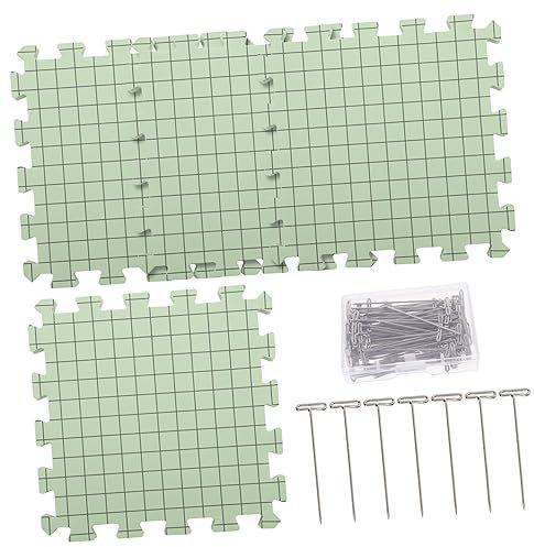 STOBOK Häkel-blockiermatte Mit Stecknadeln Strick-spannmatten Aus Schaumstoff Praktische Spannmatte Für Häkeln Und Stricken Tragbares Spannbrett Mit Befestigung Pin Multifunktions-spannbr