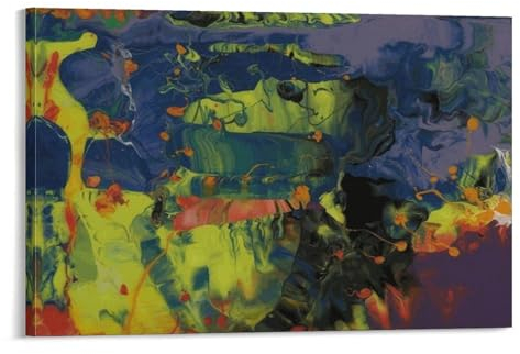 Gerhard Richter-Aladin Flow P11 2014 Leinwand-Kunstdruck, Poster, Foto, Gemälde, Poster, Raumdekoration, 60 x 90 cm