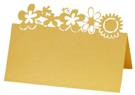 ISAKEN Segnaposto Cartellini Tavolo Fiore Cartellini Segnaposto Matrimonio Segnaposto Carta da Tavolo Segna Posto Tavolo per Matrimonio, Banchetti, Battesimo, Festa