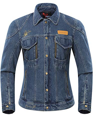 Hcclijo Motorradjacke Damen Jacke Herbst Winter Schutzausrüstung Kältebeständig Warm Halten Motorradbekleidung Blue Jacket L