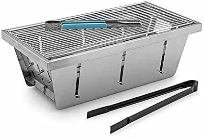 Nuevo Barbacoa Plegable para Exteriores, Mini Parrilla para Barbacoa, Pinchos de carbón para el hogar, Estufa para Exteriores con Clip de Carbono para Alimentos