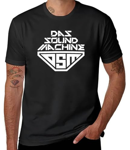 JI XIANGJU Das Sound Machine DSM Logo T-Shirt - Pitch Perfect T-Shirt Sweat Shirt Sweat Shirts Summer Top Mens Graphic t-Shirts Funny Black L