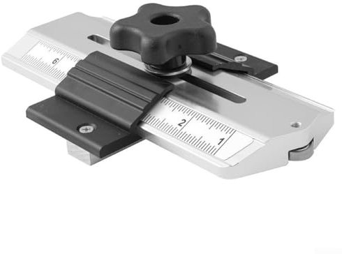 Gabarit de scie à table fin, module de gabarit de scie de table à découper - Jauge de contour - Duplicateur de forme pour le travail du bois, les ardoises de chaise (argent)
