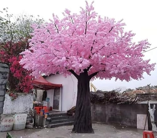 Simulación de árbol de Flor de Cerezo, Flor Falsa Rosa, árbol Falso Hecho a Mano for Interior, Exterior, hogar, Oficina o Fiesta, Boda(3.5mx3m)
