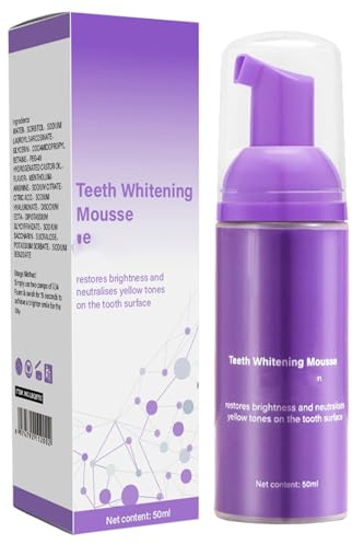 Rostblant Dentífrico Blanqueador, Mousse Dentífrico Corrector Morado, Elimina Manchas de Humo, Aclara los Dientes, Refresca el Aliento