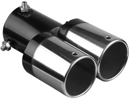 Car Exhaust Muffler Stainless Steel Pipe Rear Exhaust Tail Muffler Pipe Car Accessories Muffler Tailpipe Ends Trim(C Style)