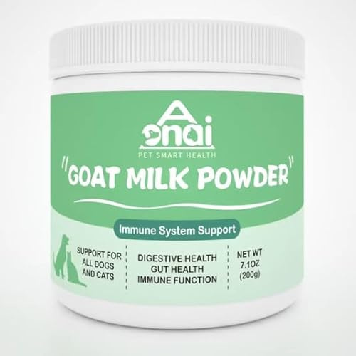 Improved Szymoney Goats Milk Powder for Dogs and cats - 200g Whole Goats Milk Powder, Low-Lactose Nutrient-Rich Dog Milk for Hydration, Gut Health, Immunity and Improved Appetite in Pets of All Ages