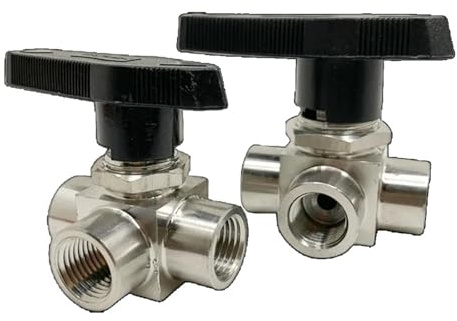 1pcs Horizontal G 1/8 1/4 3/8 1/2 BSPP Female Tee L and T Port Ball Valve 304 Stainless Steel Water Gas Oil(3/8,304)