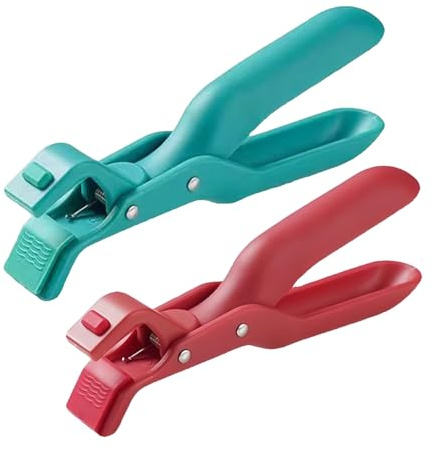fKiZanthene Pince de cuisine en silicone, deux pinces résistantes à la chaleur pour la cuisine et le barbecue, pince de four antidérapante pour saisir en toute sécurité les bols, les assiettes et les