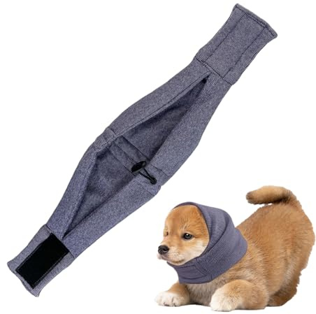 Protège-Oreilles pour Chien Protection Douillette pour Animal de Compagnie | Couverture Transpirable des Oreilles pour Tonnerre Concerts Sommeil Lieu de Travail Toilettage Hiver et
