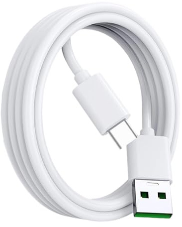 Câble de Charge USB C 65W 5A 2M, pour Oppo Find X5/X5 Pro/X5 Lite/X3 X2/X3 | pour Reno 8 Pro 5G/7 6 4/Reno4 Z 5G, A77 A76 A57 A96, Cable USB Type C, Charge Rapide Câble Chargeur USB Type C