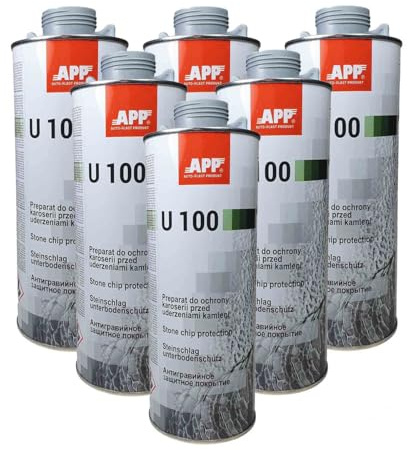 APP U100 Unterbodenschutz Schwarz oder Grau - überlackierbarer bitumenfreier Schutz für den Fahrzeug-Unterboden auf Kautschuk-Basis (6 KG UBS grau)