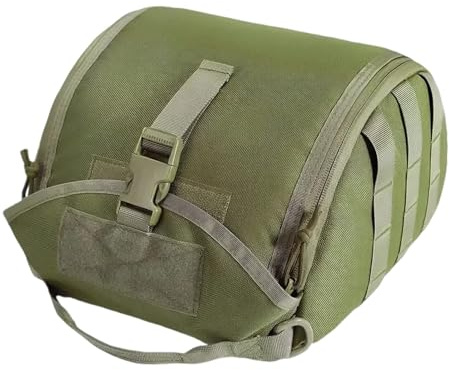 Taktisk Hjälmväska, Vadderad Förvaring för Airsoft, Friluftshjälmar; Molle-väska med Reptålig Design, Fleecefoder(G)