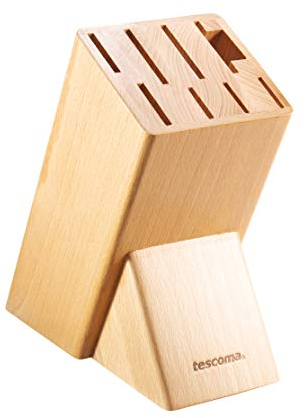 Tescoma Noblesse Knife Block for 8 Knives and Poultry/Sharpener, Wood