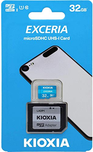 microSDHC 32GB EXCERIA Ultra-High-Speed UHS-I CLASS10 KIOXIA Full-HD-Videoaufnahme mit speziellem SD-Adapter