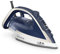Calor Ultragliss Plus Stiro 2800 W Flusso 50 Funzione di pressatura 260 g/min Fori 100% Attivi Suola AntiGraffio Ferro Vapore sforzimento Verticale FV6812C0, Blu Vestito/Argento Premium,