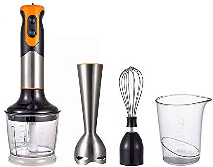 SMSOM Hand Blender 700W Immersion Blender, 4 In 1 Powerful Stick Blender, Chopper, Whisk, 500ml Food Grinder for Sauces Smoothie Puree Infant Food