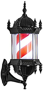 SWOZ Postes De Peluquería Giratorios Rojos, Blancos Y Azules Brillantes para Y Salones De Belleza Poste De Barbero,Adecuados para Salones De Belleza Y Peluquerías,Red White