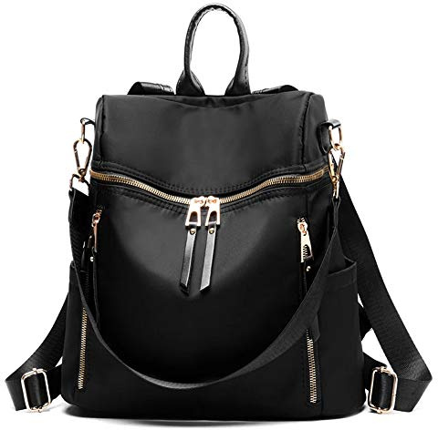 Damen Rucksack Geldbörse Wasserdichter Nylon Leichte Mode Lässig Reise Umhängetasche Daypack