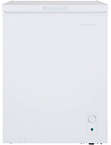 Cookology CCFZ142WH Freestanding Chest Freezer in White - 142 Litre Capacity - For Kitchens, Outbuildings & Garages - Adjustable Feet & Temperature Controls - 4 Star Freezer Rating