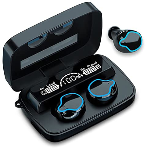 Bluetooth Kopfhörer In-Ear kompatibel für Samsung Galaxy A17 A56 A36 A26 A16 A06 A55 A54 A53 A34 A25 A15 A06 A33 A13 5G Stereo LED Anzeige Wireless Headset Ladebox, Farbe:2_TWS M9