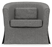 COMFORTLY Ersatzbezug für Sessel, handgefertigt, kompatibel mit TULLSTA Liegestuhl, nur Bezüge (strapazierfähig – anthrazit)