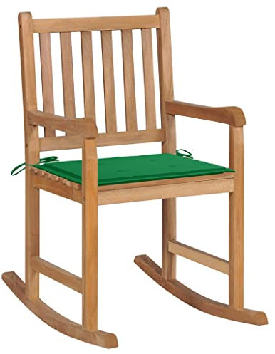 Makastle Garten Schaukelstuhl Holz Schaukelsessel Relaxsessel Schwingsessel Schwingstuhl Gartenstuhl Schaukelliege Wohnzimmerstuhl Holzstuhl für OutdoorGarten Rasen Balkon, 58 x 92,5 x 106 cm