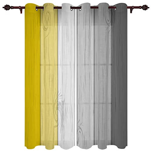 XAONUO Vorhang Blickdicht Mit Ösen Idee Planke Muster Gardinen 3D Gedruckt Verdunkelungsvorhang Wärmeisolierte Fenstervorhänge Für Kinderzimmer Wohnzimme 2X 140X122Cm