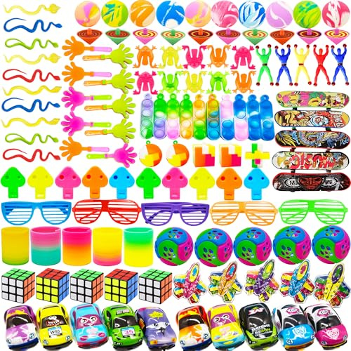 Chennyfun 120 Pièces Assortiment Jouets pour Enfants, Party Favors Set Anniversaire, Pinata Halloween Stuffers Noël, Récompenses de Classe, pour Les Garçons et Les Filles