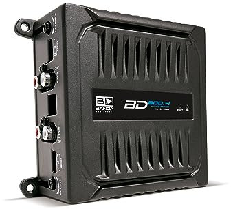 Banda Audioparts BD800.42OHM 800 Watt 4 Canali 2 Ohm Full Range Car Audio Amplificatore 4 x 200 Watt Rms 4 Ohm Bridged - Nero