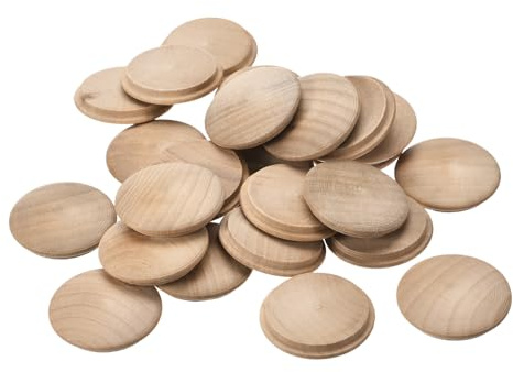 sourcing karta träpluggar, 50 stycken 40 x 35 mm – knapppluggar i bokträ, skruvhålsskydd, dekorativt träskydd för trappstolar, möbler och träarbete