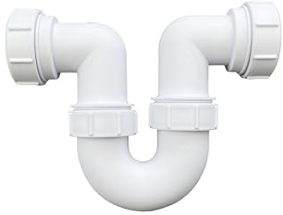 Multi-fit Running Swivel P Trap 32mm (1.1/4') Sink Waste Pipe Trap, BS EN 274-1:2002 Compliant. with EPDM Sealing Washer and 75mm Seal. Basin Trap, Ideal for Effective Kitchen Sink Trap Solution