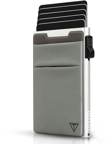 TOYFID Minimalistische Brieftasche-RFID-Schutz-Kartenhalter-Pop up Geldbörse-Schlankes Kreditkartenetui mit Münzfach（1pcs