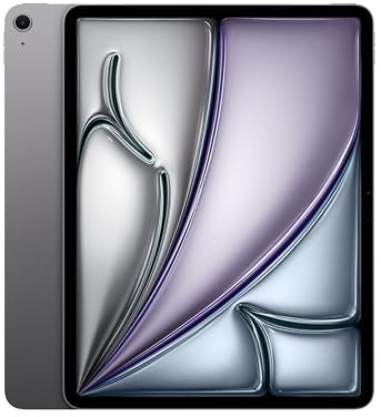 Apple iPad Air 13 (M2): display Liquid Retina, 128GB, fotocamera frontale orizzontale da 12MP, fotocamera posteriore da 12MP, Wi Fi 6E, Touch ID, autonomia di un giorno intero — Grigio siderale