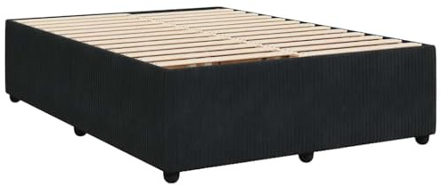 vidaXL Bettgestell ohne Matratze Schwarz 140x200 cm Samt