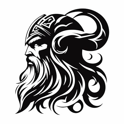 Viking Wikinger Krieger Kopf Odins Son Aufkleber Sticker 23 x 26 cm PKW Car Styling Wohnmobil - viele Farben