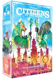 Citizens of The Spark Board Game | Strategy Card-Drafting Game of Clever Combos | Competitive Tableau Builder | Fantasy Sci-fi Animals | 1-5 Players Ages 14+ | 45-60 Minutes | Thunderworks Games